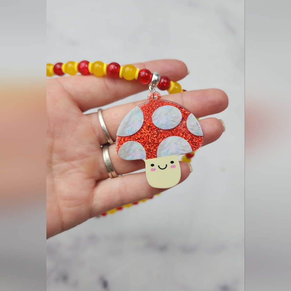 🥳SALE🥳🍄 Mr. Shroom mushroom wire necklace - Picture 11 of 15